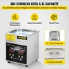 A VEVOR digital ultrasonic cleaner is shown with various feature callouts and close-up views of its tank and handle. Náhľad obrázku produktu