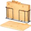 4x taglieri da cucina in legno di bambù in un supporto Anteprima dell’immagine prodotto 1
