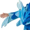 Close-up of a person's arm wearing a blue costume sleeve with decorative blue wing-like attachments. Produktbild-Vorschau