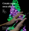 Hands holding a smartphone, with a background of blurred green and purple lights. Náhled obrázku produktu