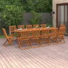vidaXL 13-dielny záhradný jedálenský set 280x90x75 cm z Náhľad obrázku produktu 2
