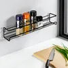 Etagère murale en métal noir pour épices et cosmétiques Voir les images du produit 12