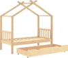 vidaXL Kinderbett mit Schublade Massivholz Kiefer 80x160 cm Produktbild-Vorschau 5