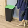 Odpadkový koš černý 50 l pro třídění odpadu modrá klapka Náhled obrázku produktu 5