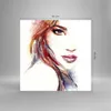 Bilder auf glas - Dame perfekt Kleid Eleganz - 60x60cm - Produktbild-Vorschau 3