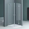 doporro Cabine de Douche Transparent Quart de Cercle Voir les images du produit 1