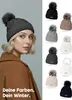 gefütterte Damen Strickmütze Fell-Bommel Fleece-Futter Produktbild-Vorschau 5