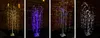 A collage of four images showing a decorative LED willow tree in different colors. Podgląd zdjęcia produktu