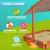 SPIELWERK® Sabbiera con Tetto 120x120cm Protezione UV 50 Anteprima dell’immagine prodotto 6