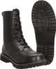 A pair of black leather pilot boots, one standing upright and the other showing the sole. Produktbild-Vorschau