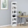 vidaXL Regál na knihy / Rozdeľovač izieb biely 40x30x198 cm Náhľad obrázku produktu 3