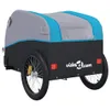 vidaXL Rimorchio per biciclette nero e blu 45 kg di ferro Anteprima dell’immagine prodotto 8