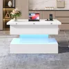 STILVORA Couchtisch mit LED-Beleuchtung,Höhenverstellbarer Produktbild-Vorschau 2