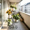 WISFOR Blumentreppe Metall 4 Ebenen Blumenregal Produktbild-Vorschau 2