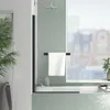 Badewannenaufsatz 70×120 cm, Faltwand, Schwarz, Aluminium, Produktbild-Vorschau 5