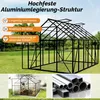 QEENTOE aluminium kas met fundering, 365x250x205 cm, kas Productafbeelding-voorbeeld 4