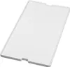 A white plastic tray with cutouts on two sides, shown at an angle on a white background. Produktbild-Vorschau