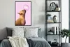 MuchoWow® Gerahmtes Poster Hund - Tiere - Kaugummi - Rosa Produktbild-Vorschau 4