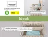 A collage of images showing a wooden garden bench with storage, its features, and branding. Anteprima dell’immagine prodotto