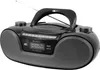 A black and gray boombox with a handle and antenna, shown from a front-diagonal angle against a white background. Voir les images du produit