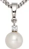 JOBO Anhänger 585 Gold Weißgold 1 Süßwasser Perle 1 Diamant Produktbild-Vorschau 1