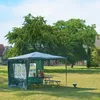Relaxdays Pavillon 3x3 m, 2 Seitenteile, Metall Gestell, PE Produktbild-Vorschau 2