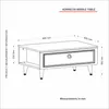 Couchtisch Cornelia Weiß | B 90 cm x H 38,2 cm x T 60 cm Produktbild-Vorschau 7