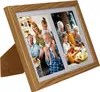 A wooden collage picture frame displaying two family photos. Náhled obrázku produktu