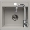 MIT ARMATUR - LINDBERGH® Granitspüle Grau "LUX33 + 1-Helia" Produktbild-Vorschau 1
