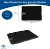 A product image showing a black heat pad with dimensions indicated. Produktbild-Vorschau