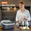 GARANTIA NOVA bidone per rifiuti organici 5 L, grigio Anteprima dell’immagine prodotto 2