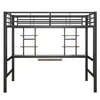 MODFU Lit mezzanine 140x200 cm, Métal et MDF, Noir Voir les images du produit 6