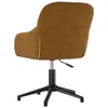The Living Store Bürostuhl Drehbar Braun Samt Produktbild-Vorschau 5