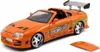 A toy model of an orange Toyota Supra with a large rear spoiler, displayed on a white background. Anteprima dell’immagine prodotto