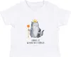 Mr. & Mrs. Panda Babyshirt Katze König 0. - 6. Monat - Weiß Produktbild-Vorschau 1
