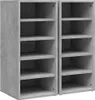 vidaXL Scarpiere 2 pezzi Grigio cemento 31,5x35x70 cm Anteprima dell’immagine prodotto 1