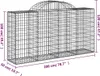 Gabionen mit Hochbogen 14 Stk 200x50x100/120cm Verzinktes Produktbild-Vorschau 6
