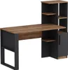 A modern desk with integrated shelving and a cabinet. Produktbild-Vorschau
