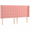 The Living Store Kopfteil mit Ohren Rosa 183x16x118/128 cm Produktbild-Vorschau 3