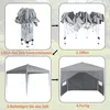 LZQ 3x3m Faltpavillon Pavillon Faltbar mit 4 Seitenwänden, Produktbild-Vorschau 10