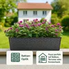 BigDean 2X Blumenkasten mit abnehmbarem Untersetzer Produktbild-Vorschau 3