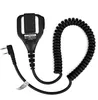 A black coiled microphone with a clip and two audio jacks on a white background. Produktbild-Vorschau