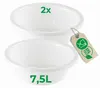 Novaliv 2x Spülschüssel Rund 7,5L, D36 cm, Weiß, BPA-frei & Produktbild-Vorschau 1