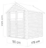 Alpholz Gerätehaus Alisha 202x191cm mit 14mm Wandstärke Produktbild-Vorschau 10