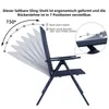 CCLIFE Gartenstühle Klappbar aus Premium Aluminium Produktbild-Vorschau 3