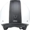 Casco jet CMX - casco scooter Pepper bianco lucido + pelle Anteprima dell’immagine prodotto 4