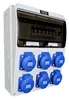 Stromverteiler 230V IP44 mit FI und 6x Schuko 16A Produktbild-Vorschau 3