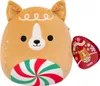 A plush toy dog with a gingerbread and candy cane design. Náhľad obrázku produktu