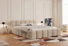 FEDVE Polsterbett Limata aus Velvet 180x200 cm, Beige Produktbild-Vorschau 3