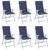 vidaXL Cuscini per schienale alto 6 pezzi. Tessuto blu navy Anteprima dell’immagine prodotto 6